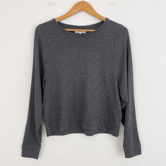 Madewell Gray Boho Highpoint Dolman Sleeve Soft Long Sleeves Top Size M - Picture 1 of 16
